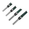 Usonline911 Straight Router Bit With Bearing 4pcs 1 4-inch Shank Pattern Flush Trim Suitable For Density Board Solid Wood