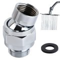 Jonmon Brass 360a Swivel Shower Head Connector G1 2 Universal Thread Adjustable Ball Joint Adapter Polished Chrome Finish Heavy 