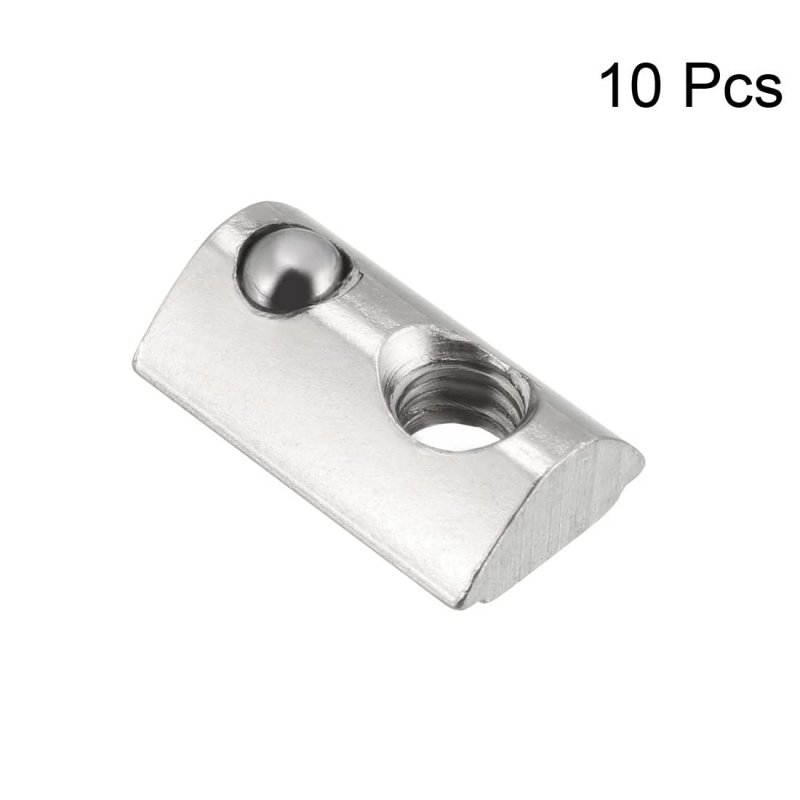 Roll-in Spring M4 T Nut Roll Ball Elastic Nuts For 2020 Series Aluminum Extrusion Profile Suitable With 6mm Groove Depth Pack