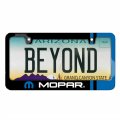 Ipick Image Made For Moper Blue Side Stripe Black Metal License Plate Frame