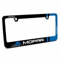 Ipick Image Made For Moper Blue Side Stripe Black Metal License Plate Frame