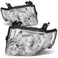 Auto Dynasty 2pcs Oe Style Chrome Housing Clear Corner Headlight Assembly Headlamps For Ford Escape 08-12 