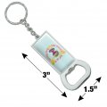 Graphics More Hatching Party Little Bundle Of Joy Baby Shower Keychain Rectangle Chrome Plated Metal Bottle Cap Opener