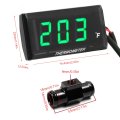 Motorcycle Water Temperature Lcd Thin Dc 12v 18mm Sensor Adapter For Most Motorcycles Green