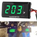 Motorcycle Water Temperature Lcd Thin Dc 12v 18mm Sensor Adapter For Most Motorcycles Green