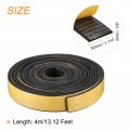 Uxcell Weather Stripping 1-1 4 W X 1 8 T 13ft L Adhesive Door Window Seal Strip Foam Tape For Doors Insulation