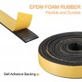 Uxcell Weather Stripping 1-1 4 W X 1 8 T 13ft L Adhesive Door Window Seal Strip Foam Tape For Doors Insulation
