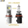 9004 Led Headlight Bulbs 1 High And Low Beam Canbus Error Free 6000k Pure White 11200lm Pair For Hb1 Size