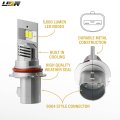 9004 Led Headlight Bulbs 1 High And Low Beam Canbus Error Free 6000k Pure White 11200lm Pair For Hb1 Size