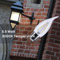 Satco 5 5w Ca10 Led Light Bulb 3000k Soft White 500 Lumens Clear Flame Tip 300 Degree Beam E26 Medium Base 92 Cri Dimmable Wet