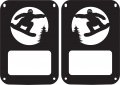 Jeeptails Bigfoot Snowboard Tail Lamp Light Covers For Jeep Jk Wrangler Set Of 2 