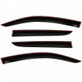 Waltyotur Replacement For 2017-2021 Toyota C-hr Chr Jdm Mugen Style 3d Wavy Black Tinted Window Visor Vent