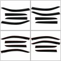 Waltyotur Replacement For 2017-2021 Toyota C-hr Chr Jdm Mugen Style 3d Wavy Black Tinted Window Visor Vent
