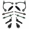 Control Arm Suspension Kit With Ball Joints And Tie Rods Front 12 Piece Set Fits 2006-2009 Mitsubishi Raider