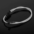 50cm Motorcycle Braided Steel Brake Clutch Oil Hose Line Silver M10-1 25 Connection Universal Fit For Bikes