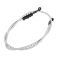 50cm Motorcycle Braided Steel Brake Clutch Oil Hose Line Silver M10-1 25 Connection Universal Fit For Bikes