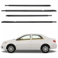 4pcs Car Weatherstrip Window Molding Trim Seal Belt For Toyota Corolla Ce Le S Xrs 2003-2008 Replaces 7573002180 7574002180 