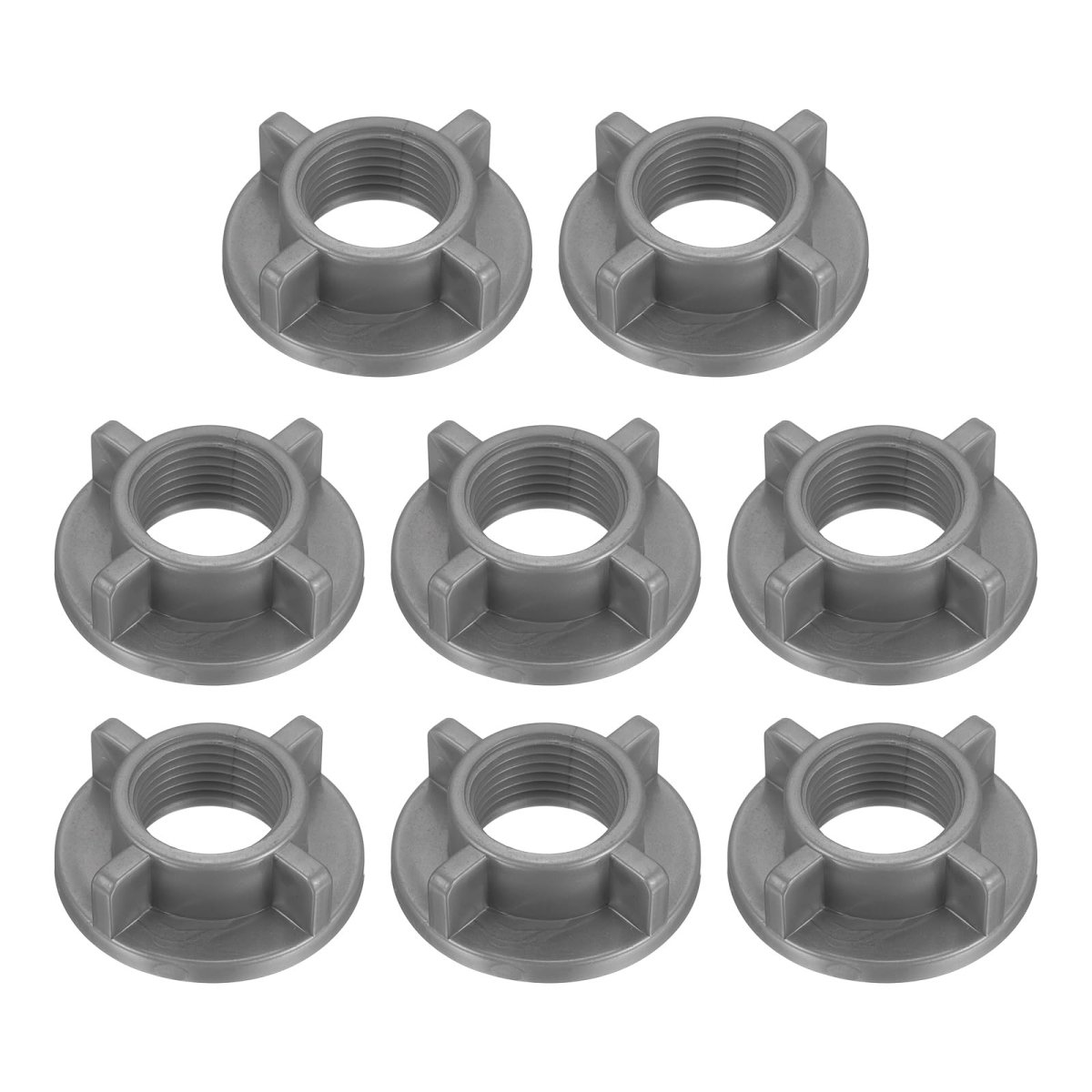 8 Pcs Faucet Mounting Lock Nut G1 2 Abs Plastic Winged Locknuts For Kitchen And Bathroom Sink Installation Gray