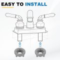 8 Pcs Faucet Mounting Lock Nut G1 2 Abs Plastic Winged Locknuts For Kitchen And Bathroom Sink Installation Gray