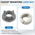 8 Pcs Faucet Mounting Lock Nut G1 2 Abs Plastic Winged Locknuts For Kitchen And Bathroom Sink Installation Gray
