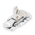 Uxcell A15102100ux0245 Suitcase Chest Metal Locking Toggle Catch Latch Silver Tone W Keys