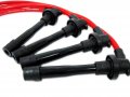 Vms Racing 92-00 10 2mm High Performance Engine Spark Plug Wires Wire Set In Red Compatible With Honda Del Sol Civic Si Vti Sir
