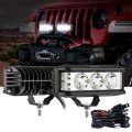 Auxbeam 5in 68w Offroad Driving Lights 6800lm Side Shooter Led Bar With White Spot Flood Combo Beam Waterproof Fog Light For 