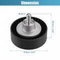 Uxcell Drive Belt Tensioner Assembly Accessory Idler Pulley Deflection No 11287516847 For Bmw X3 2004-2006 Black Metal