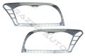 07-12 Dodge Caliber Chrome Led Headlight Bezel W Turn Signal 
