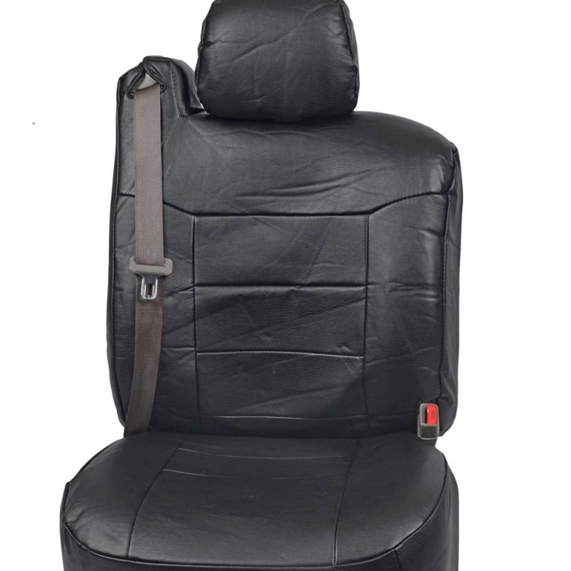 Bdk Leather Seat Covers For Trucks And Suv With Integratedbelts Car Vehicles Shoulder Belts Premium Leatherette Semi-custom Fit