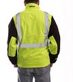 Phase 2 J7 Lg Ansi 107 Class Jacket With Silver Reflective Tape Large Fluorescent Yellow Green Black 