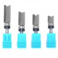 Pattern Flush Trim Router Bit Set 4pcs Carbide Tipped Template Bits With 1 4 In Shank Top Bearing Straight For Wood Laminate 