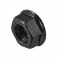 Uxcell M8 Serrated Flange Hex Lock Nuts Carbon Steel Black Oxide Finished 100pcs