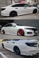 Painted Platinum White Pearl Add-on Jdm Side Skirt Extensions Compatible With 2018-2022 Honda Accord Lx Ex Ex-t Touring Sport