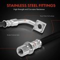 A-premium Front Driver And Passenger Brake Hydraulic Hose Compatible With Chevy Models Camaro Ss 2010 2011 2012 2013 2014 2015