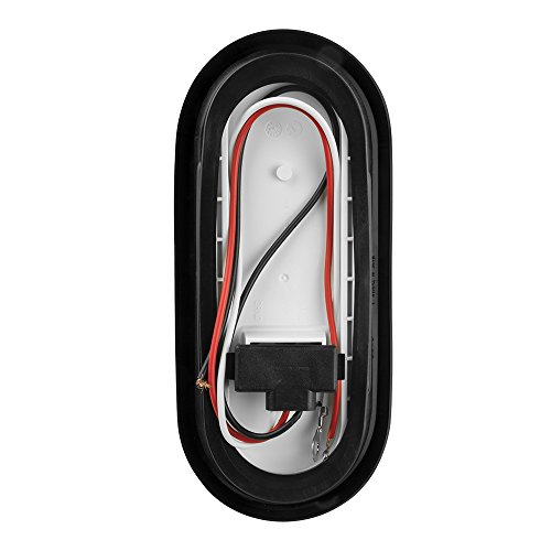 C561rtm 6 In Led Oval Stop Tail Turn Light Red 12v Submersible Rear Truck Polycarbonate Lens Pack Of 1