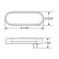 C561rtm 6 In Led Oval Stop Tail Turn Light Red 12v Submersible Rear Truck Polycarbonate Lens Pack Of 1