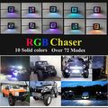 Nicoko 3 Color Changing Led Square Pods With Halo Controller 2x Pair 4pcs