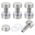 4 Pcs Sign Standoff Screws 0 5 X0 8 Stainless Steel Nail Advertising Glass For Acrylic Frame Board Connect And Fix Glossy 