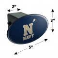 Us Naval Academy Primary Logo Oval Tow Trailer Hitch Cover Plug Insert