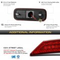 Vipmotoz Full Led Strip Rear Side Marker Lights Fender Parking Lamps Compatible With 1989-1994 Nissan S13 240sx Red Housing