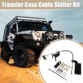 X Autohaux 1 Set Transmission Shift Linkage Kit For Jeep Wrangler Tj 1997-2006 Black Silver Tone