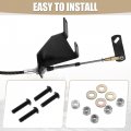 X Autohaux 1 Set Transmission Shift Linkage Kit For Jeep Wrangler Tj 1997-2006 Black Silver Tone