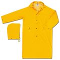 Mcr Safety 200cxl 49-inch Classic Pvc Polyester Coat With Detachable Hood Yellow X-large 