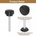 Uxcell 16pcs Round Knurled Thumb Screws M6 X 45mm Carbon Steel Zinc Plated Thread Thumbscrew Clamping Knob Screw For Quick
