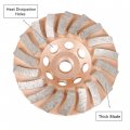 Waltyotur 4-1 2 Inch Diamond Cup Grinding Wheel 18-segments Heavy Duty Turbo Row Disc Segments 5 8-11 Arbor For Angle Grinder