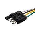 32 In 4 Way Flat Wire Pin Extension Connector With Waterproof Cap For Truck Trailer Rv Boat Pure Copper Wiring Harness Splitter