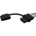32 In 4 Way Flat Wire Pin Extension Connector With Waterproof Cap For Truck Trailer Rv Boat Pure Copper Wiring Harness Splitter