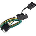 32 In 4 Way Flat Wire Pin Extension Connector With Waterproof Cap For Truck Trailer Rv Boat Pure Copper Wiring Harness Splitter 