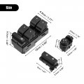 X Autohaux 1 Set Front Left Side Power Window Control Switch For Chevy Silverado Gmc Sierra 1500 2500hd 3500hd 07-13 With